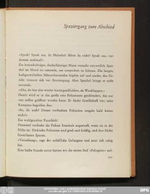 Spaziergang zum Abschied