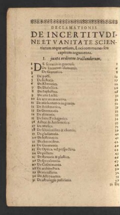 I. juxta ordinem tractandorum.