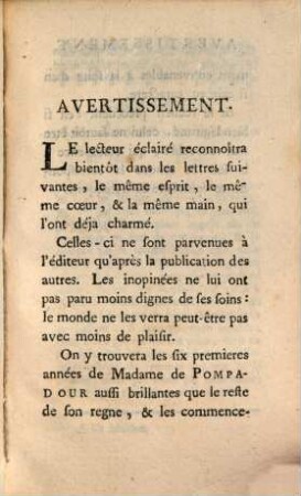 Lettres De Madame La Marquise De Pompadour : Depuis MDCCXLIV. jusquà MDCCLII, inclusivement, 3