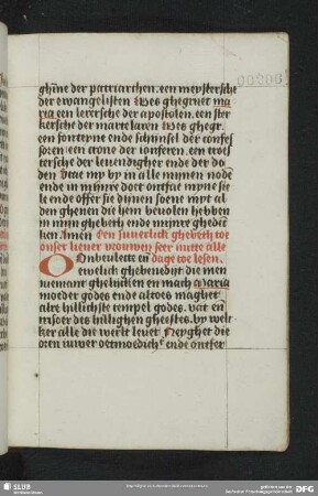206r-207r: Gebet zu Maria (Pseudo-Bernhard: Ave Maria, ancilla sanctae Trinitatis, nl.)