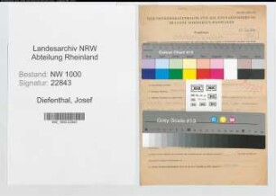 Entnazifizierung Josef Diefenthal, geb. 05.10.1915 (Berufssoldat)