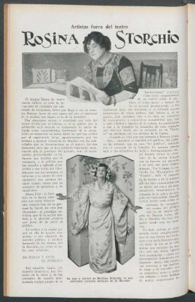 Rosina Storchio : Artistas fuera del teatro