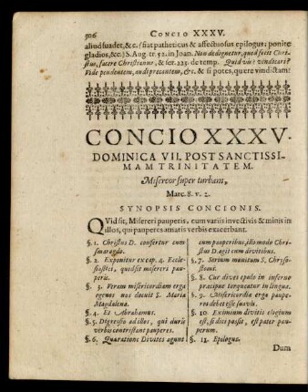 Concio XXXV. Dominica VII. Post Sanctissimam Trinitatem.