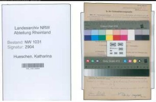 Entnazifizierung Katharina Hueschen , geb. 02.02.1899 ()