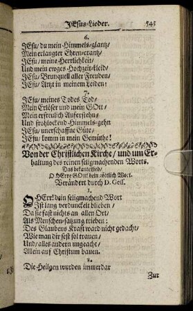 Von der Christlichen Kirche/ und um Erhaltung des reinen seligmachenden Worts.