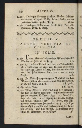 384-394, Sectio V. Artes, Negotia et Opificia