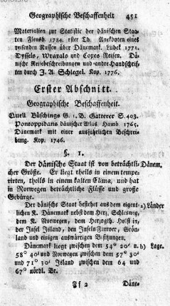 Erster Abschnitt. Geographische Beschaffenheit