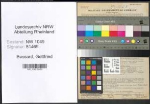 Entnazifizierung Gottfried Bussard , geb. 29.01.1898 (Verwaltungsangestellter)