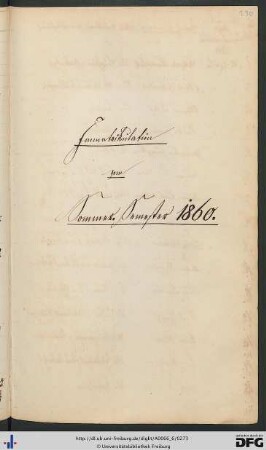 [fol. 230] Sommersemester 1860