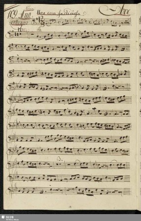 109. Aria: Una cosa fastidiosa / Galuppi, B.