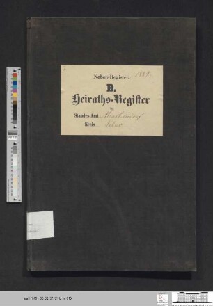 Heiratsregister Markendorf 1889