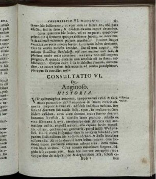 Consultatio VI. De Anginoso
