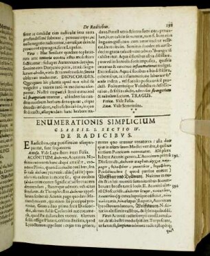 Sectio IV. De Radicibus.