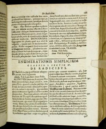 Sectio IV. De Radicibus.