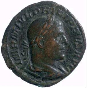 Münze, Sesterz, 248