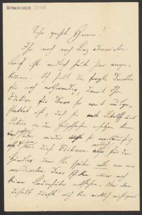 Brief an B. Schott's Söhne : 22.07.1901