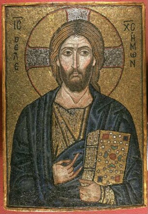 Mosaikikone mit Christus dem Barmherzigen