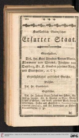 Kurfürstlich Mainzischer Erfurter Staat