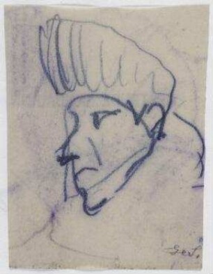 [o.T.]. Kopf im Profil