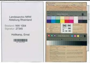 Entnazifizierung Ernst Holtkamp , geb. 04.02.1889 (Postbeamter)