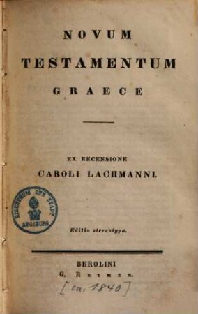Novum Testamentum Graece