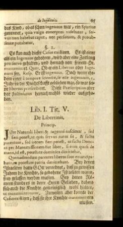 Tit. V. De Libertinis.