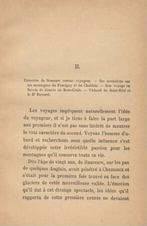 II. Caractère de de Saussure comme voyageur. - ...