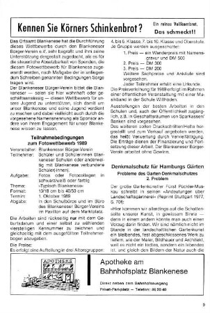 Denkamlschutz für Hamburgs Gärten : Probleme des Garten-Denkmalschutzes 2. Problem