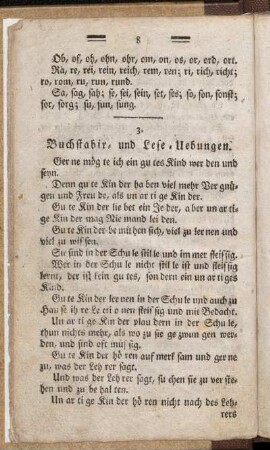 3. Buchstabir- und Lese-Uebungen.
