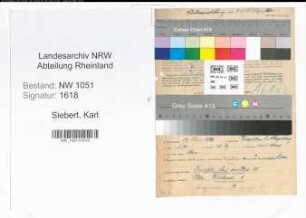 Entnazifizierung Karl Siebert , geb. 23.03.1886 (Polizeibeamter)