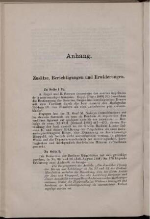 Zusätze, Berichtigungen und Erwiderungen