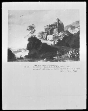 Römische Ruinenlandschaft mit Petrus und Johannes