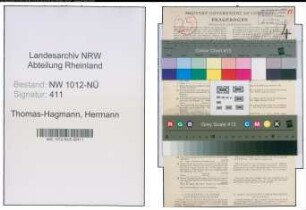 Entnazifizierung Hermann Thomas-Hagmann , geb. 14.02.1902 (Landwirt)