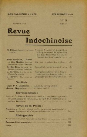 Septembre 1911. No. 9