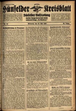 Ausgabe vom Mittwoch, den 19. Mai 1937.