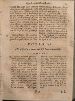 Sectio VI. De Effectu Pactorum & Contractuum.
