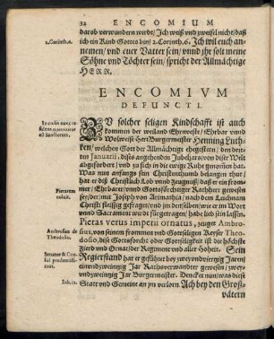 Encomium Defuncti.
