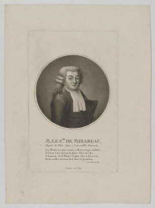 Bildnis des M. Le C. de Mirabeau