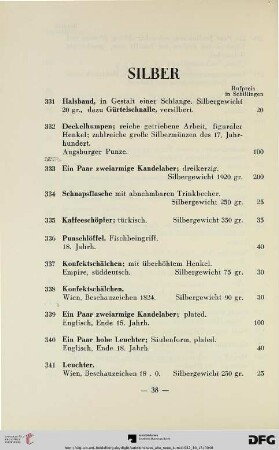 Silber (Nr. 331-343)