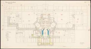 Kammergericht, Berlin-Schöneberg: Grundriss Kanalgeschoss 1:100