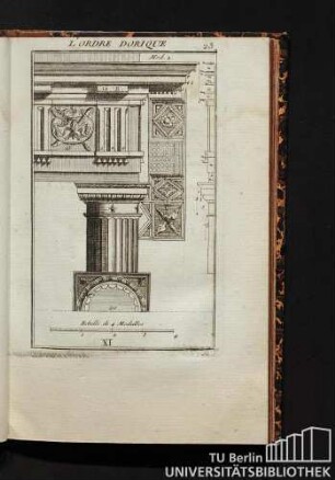 XI. L'Ordre Dorique. Description de...