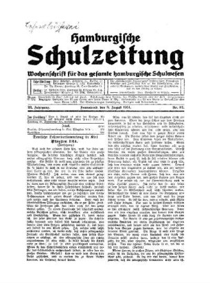 Deutsche Lehrerversammlung in Kiel Pfingsten 1914 : (Fortsetzung)