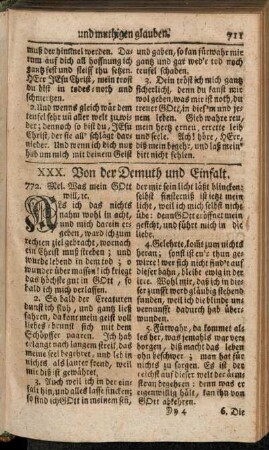 XXX. Von der Demuth und Einfalt