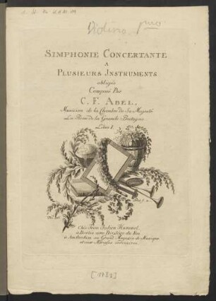 Simphonie Concertante A Plusieurs Jnstruments obligés : Libro I.