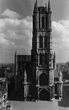 St. Bavo Kathedrale, vom Belfried aus, Gent, Flandern, Belgien