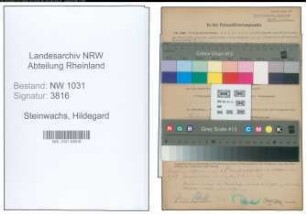 Entnazifizierung Hildegard Steinwachs , geb. 18.07.1921 ()
