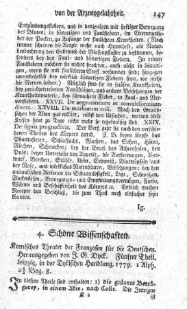 Komisches Theater der Franzosen für die Deutschen. T.5.