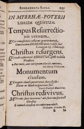 257-266, Tempus Resurrectionis vernum. ...
