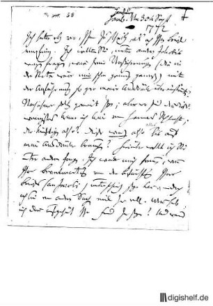 58: Brief von Friedrich Gottlieb Klopstock an Johann Wilhelm Ludwig Gleim