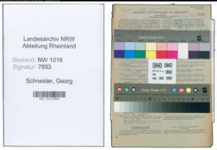 Entnazifizierung Georg Schneider , geb. 07.12.1902 (Finanzbeamter)